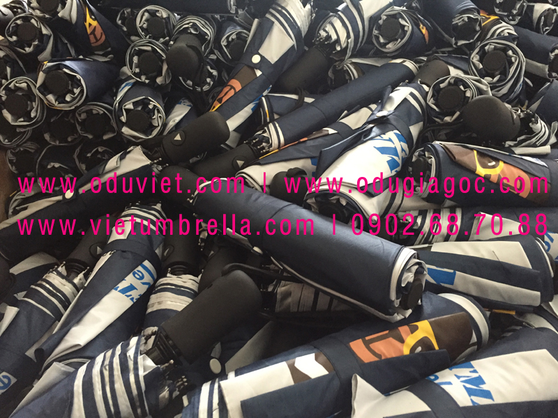 xưởng sản xuất ô dù cầm tay in logo quảng cáo